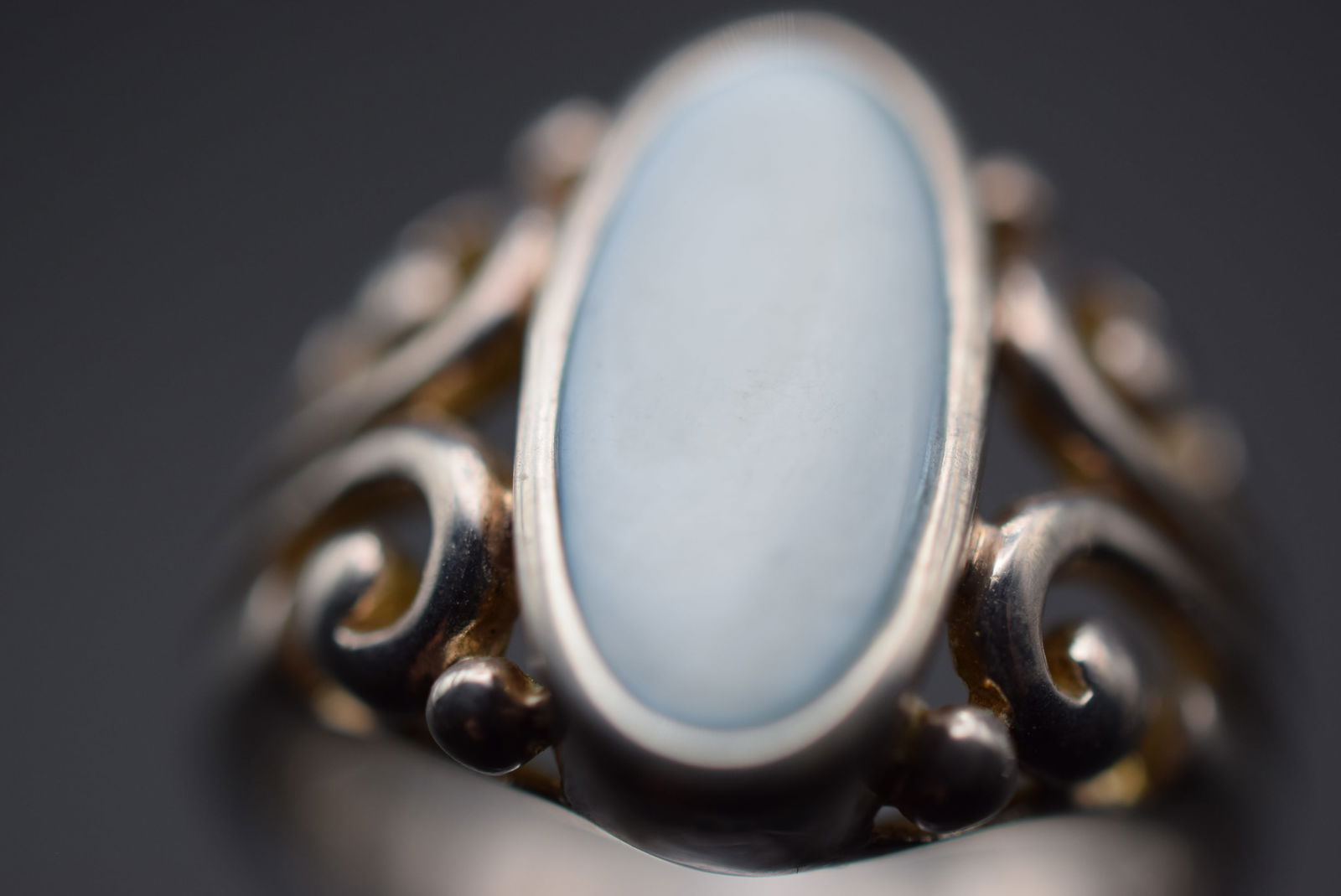 Mother of Pearl Sterling Silver 925 Ring Size 6.75 Lot 558 (1 of 6)