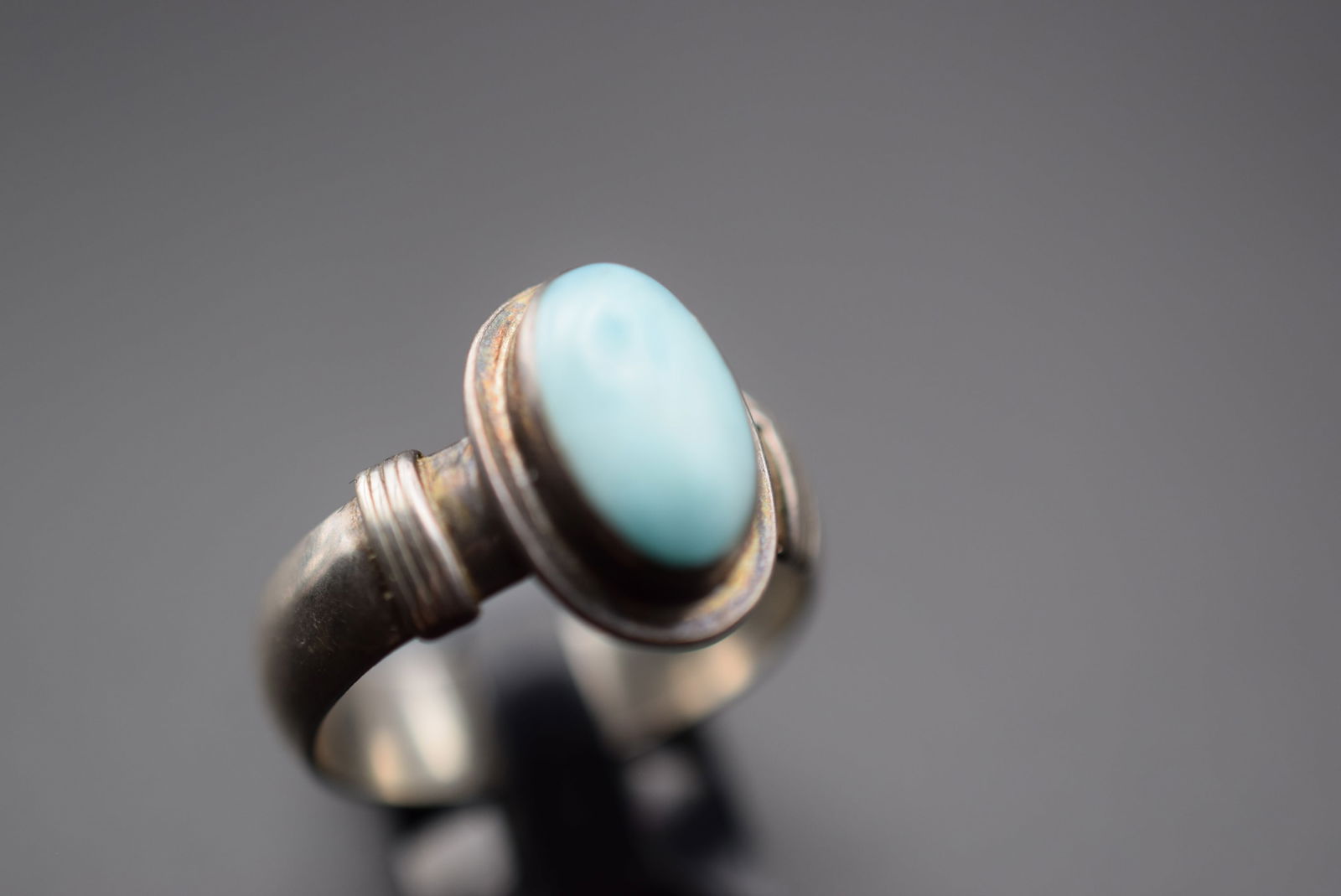 Larimar Sterling Silver 925 Ring Size 8.25 Lot 561 (1 of 6)