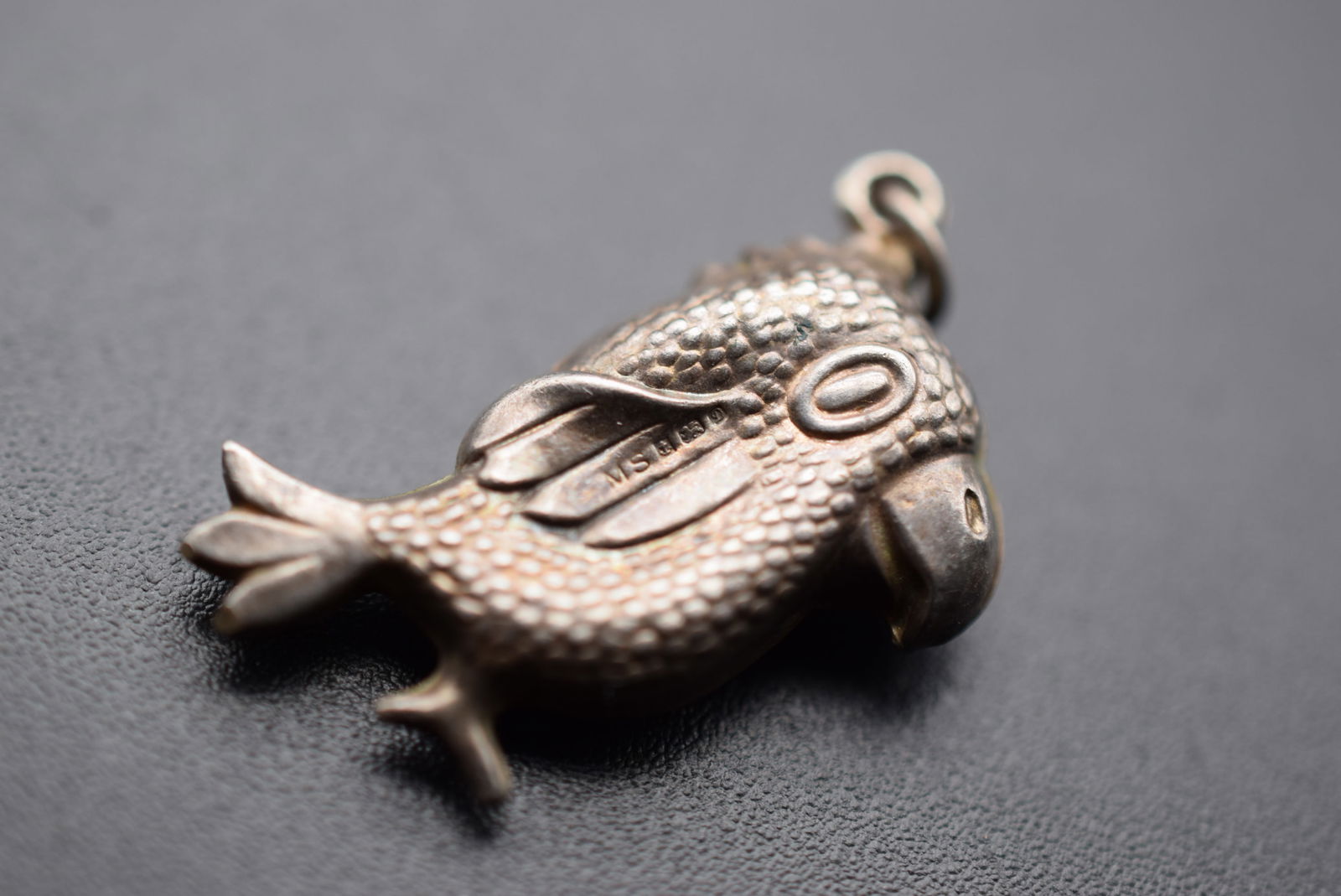 Tucan Froot Loops Bird British Hallmarks Sterling Silver 925 Pendant Charm Vintage Lot# DG 566 (1 of 4)