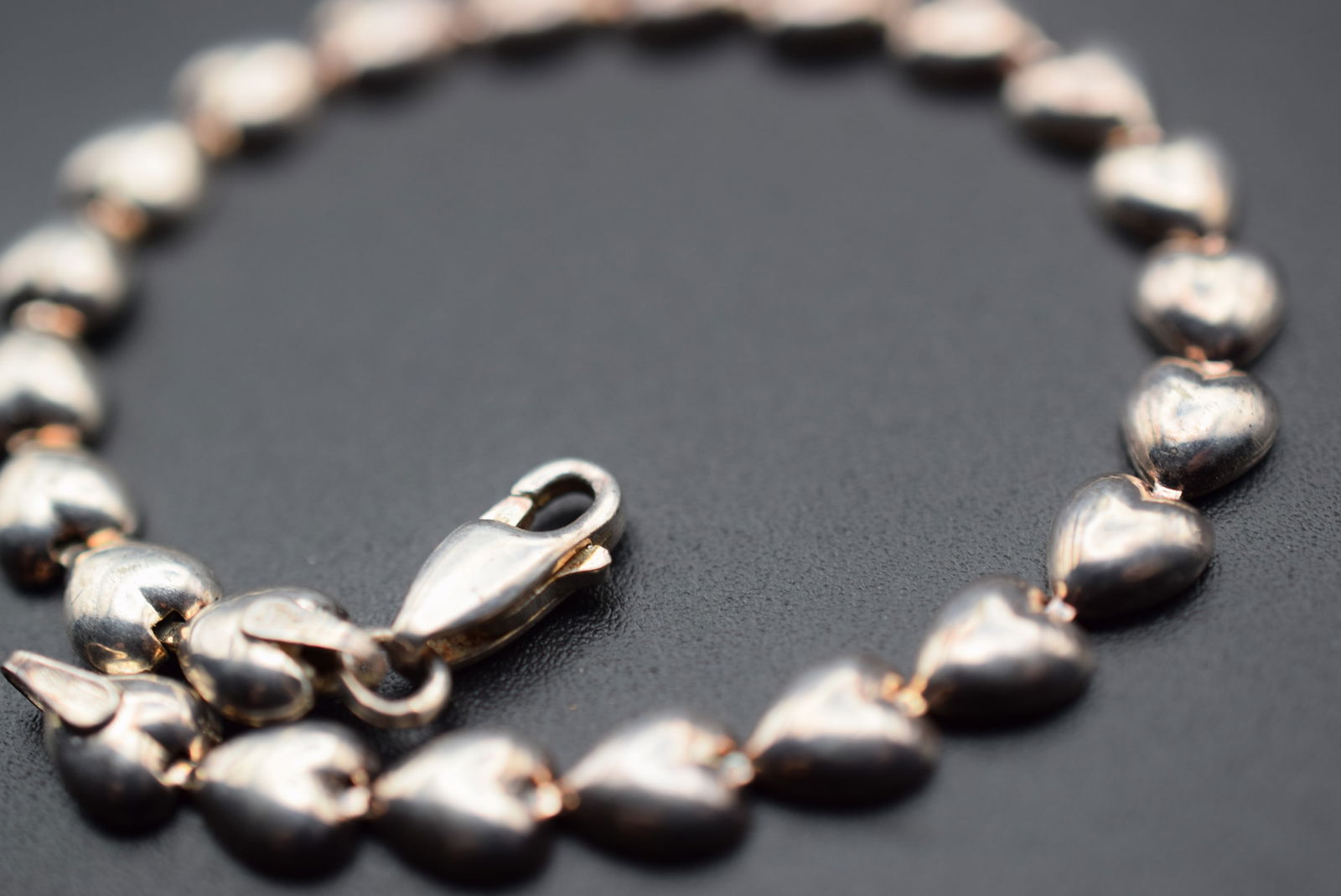 Hearts Sterling Silver 925 Bracelet Italy Lot 570 (1 of 7)