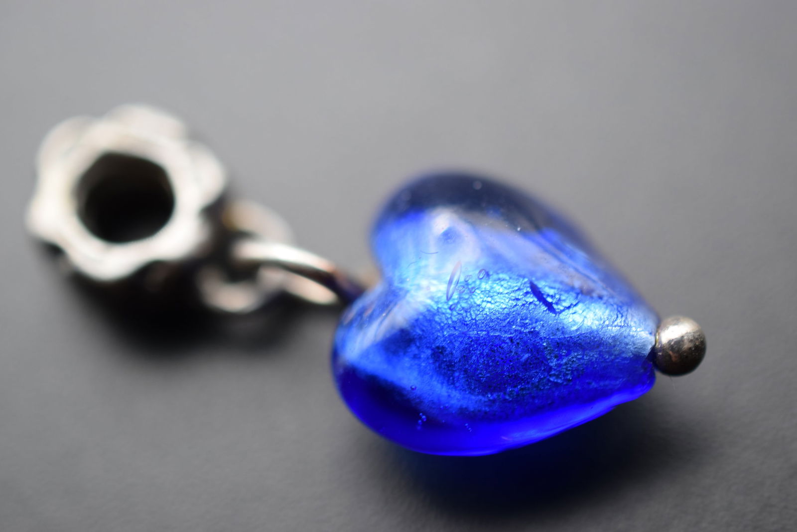 Murano Glass Heart Italy Sterling Bacio 925 Charm for Pandora Chamilla Story Lot# DG 599 (1 of 4)