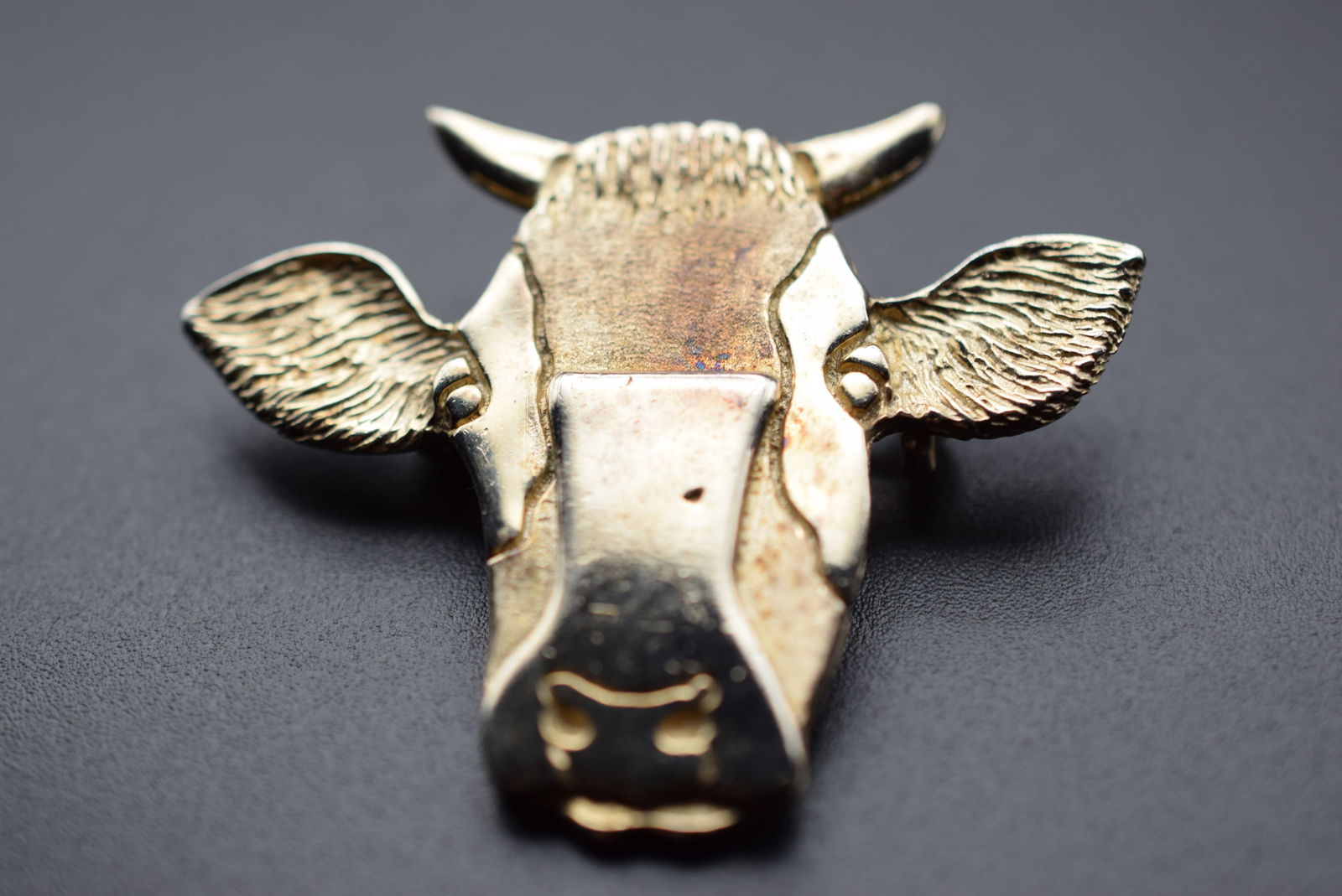 Cow Vermeil Sterling Silver 925 Brooch Pin Lot 620 (1 of 6)