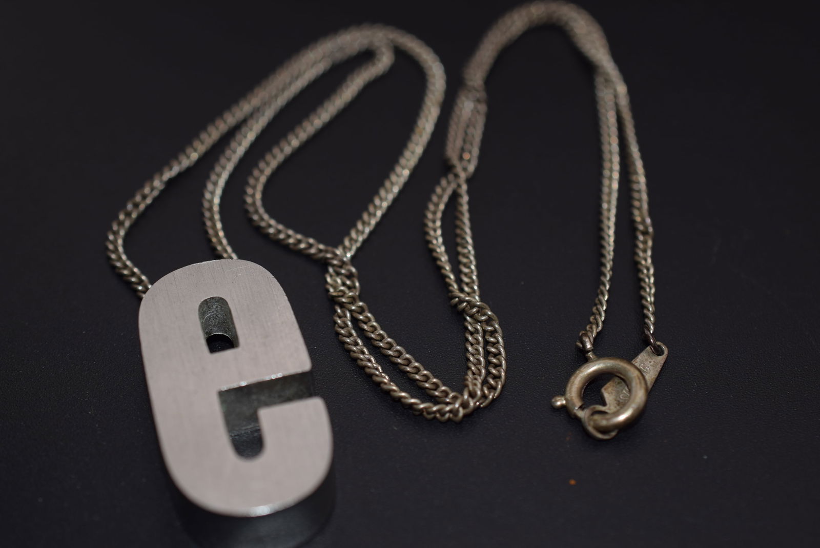 Sterling Silver 925 Pendant E Necklace Lot 621 (1 of 5)