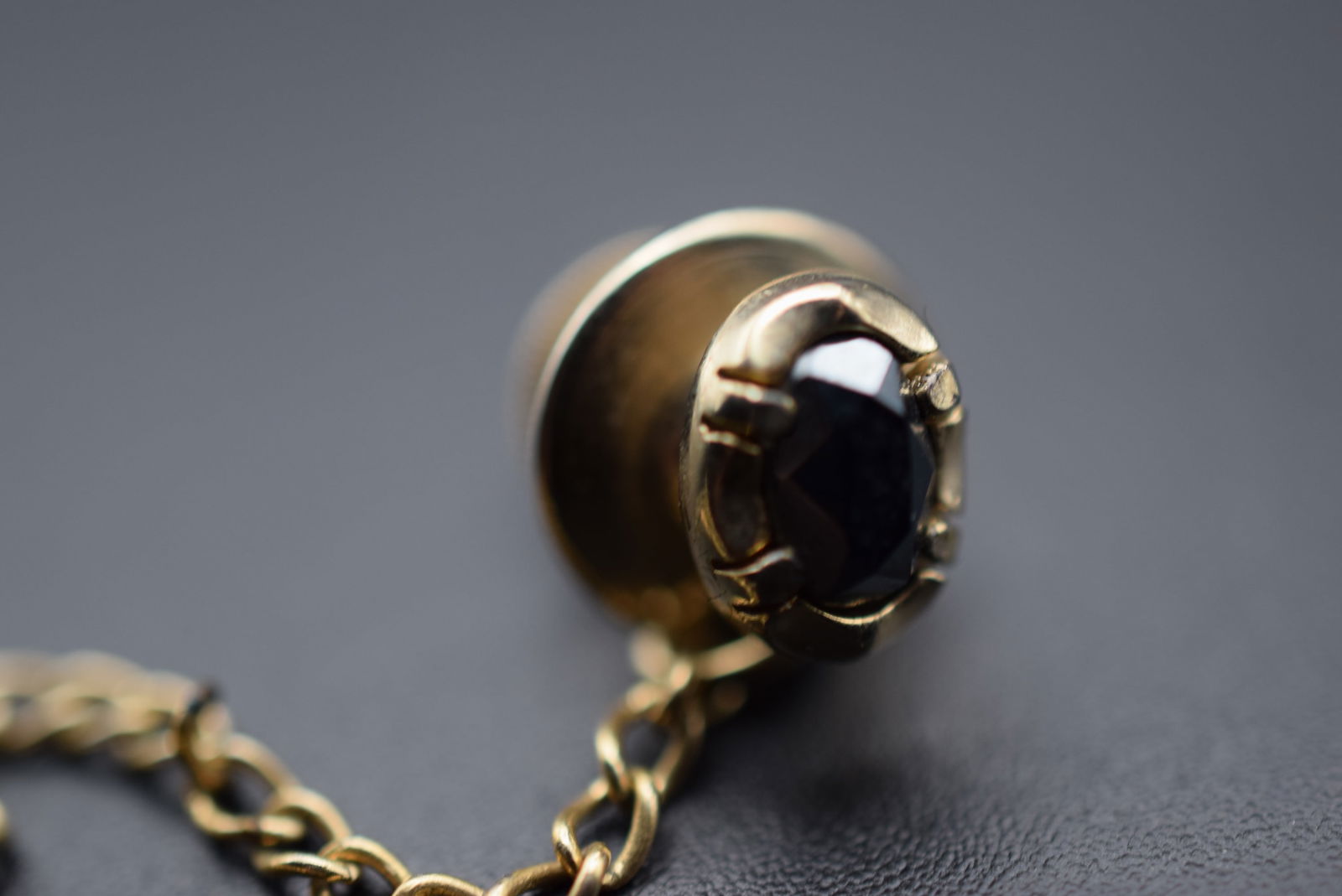 Vintage Tie Tack Pin Black Crystal Lot 631 (1 of 3)