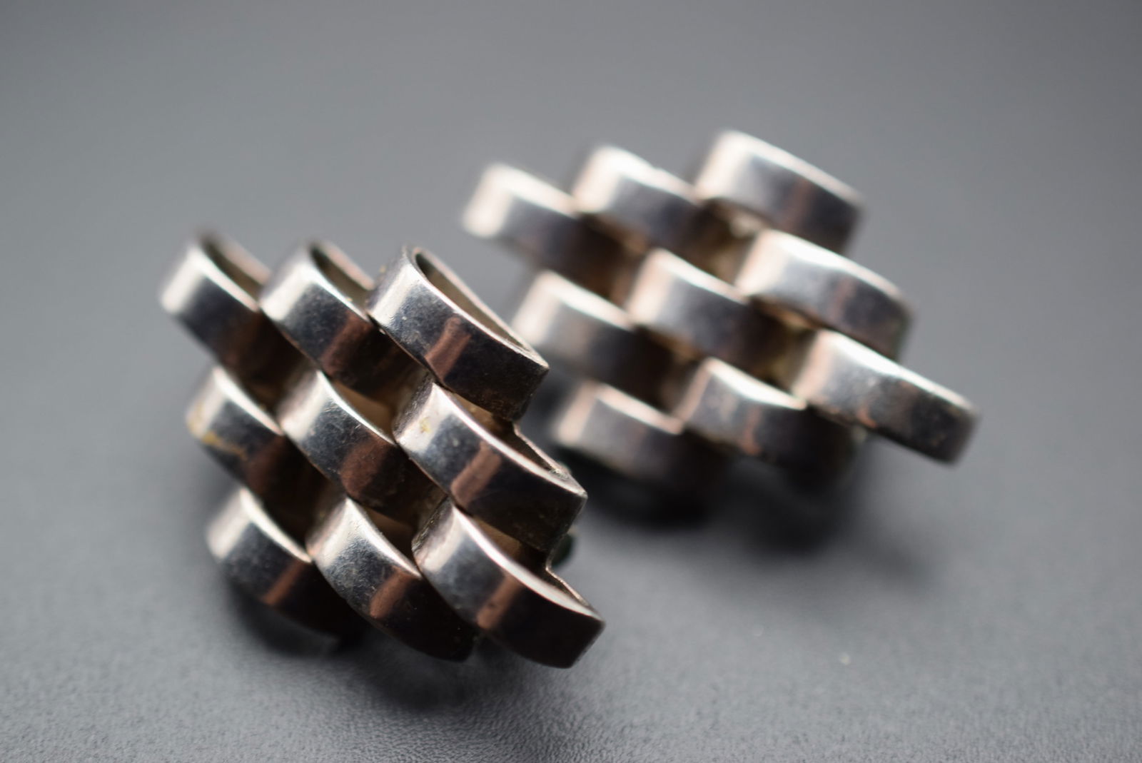 Mexico Vintage Sterling Silver 925 Pierced Earrings Lot 656 (1 of 3)