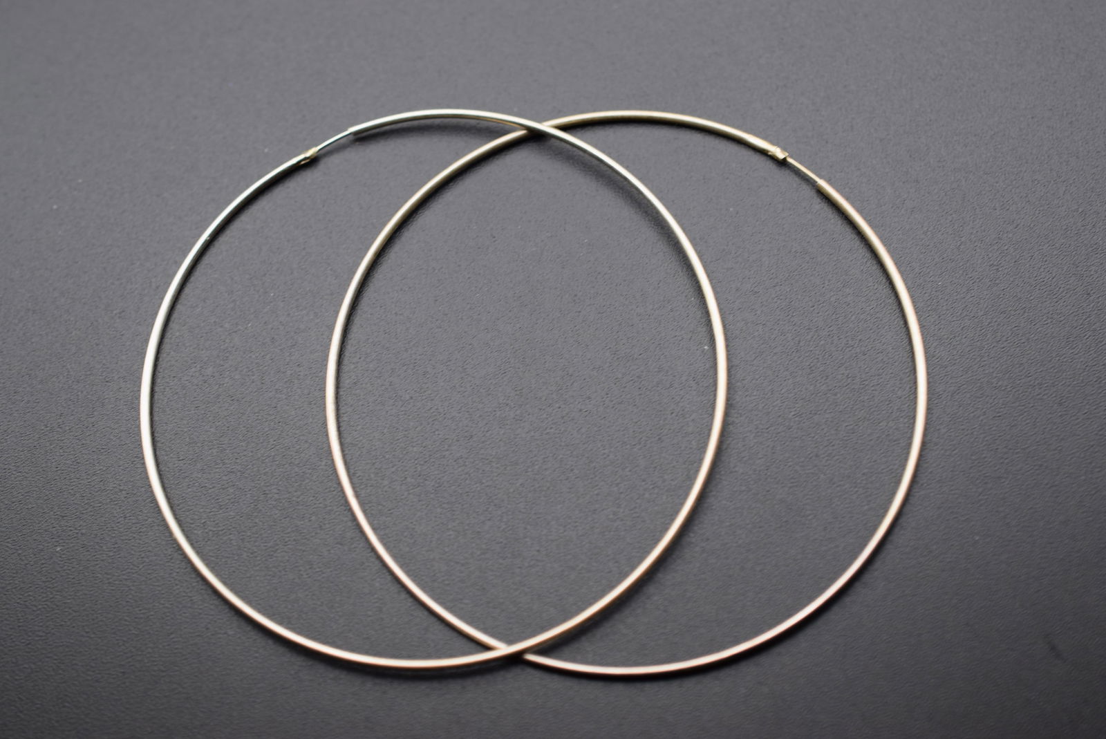 Huge Sterling Silver 925 Hoop Pierced Earrings Lot# DG 658 (1 of 2)