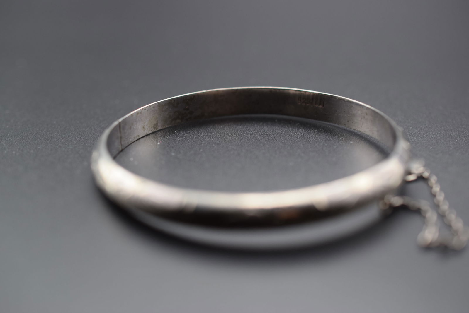 Hinged Etched Bangle Bracelet Sterling Silver 925 Lot 746 (1 of 5)