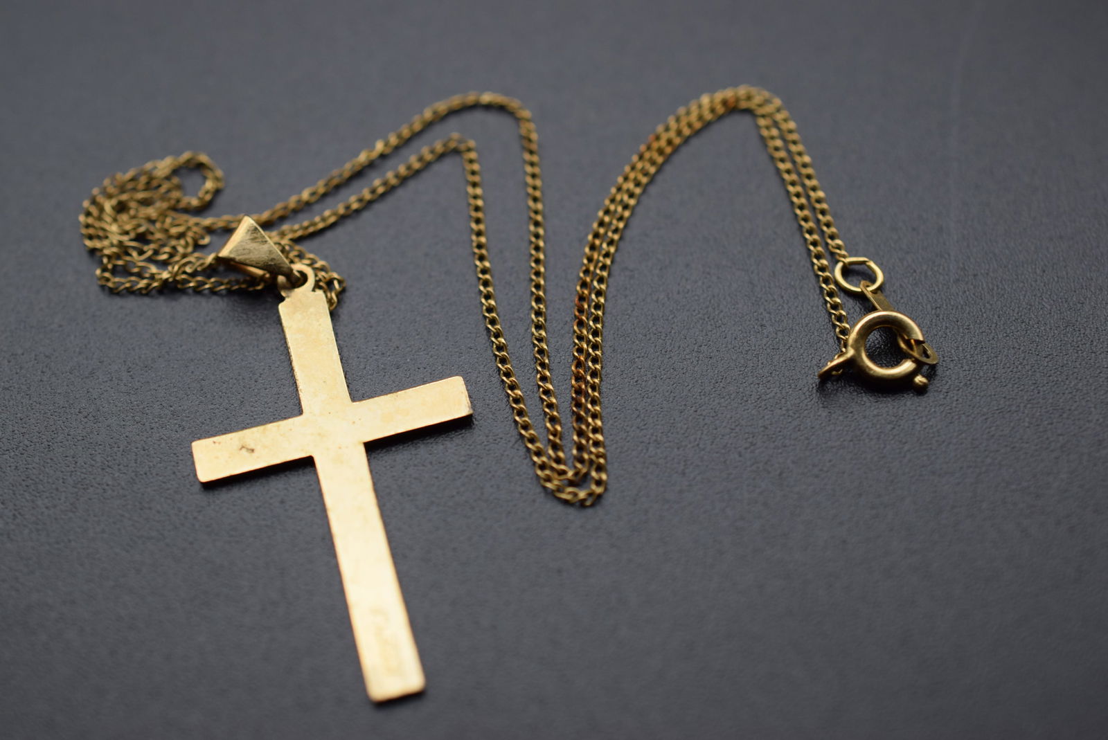Gold Filled Chain and Cross Necklace both signed Lot# DG 772 (1 of 4)