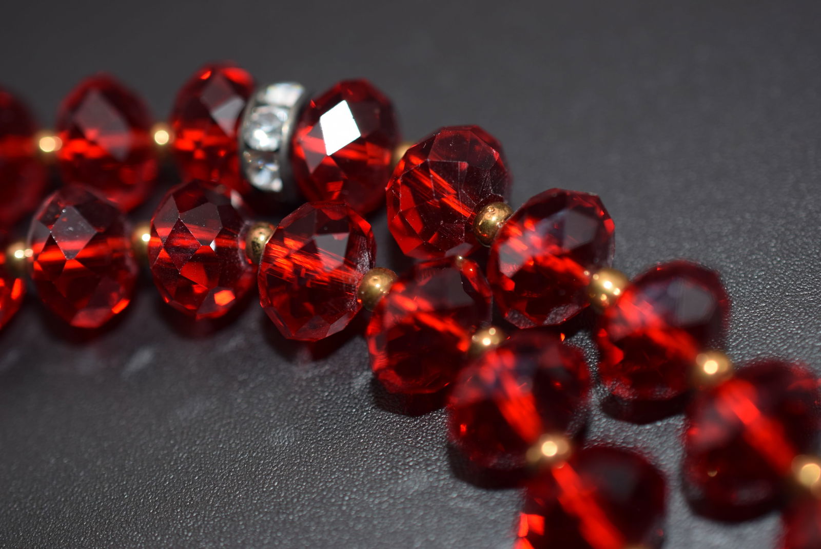 Red Siam Crystal Swarovski Necklace Lot 773 (1 of 8)