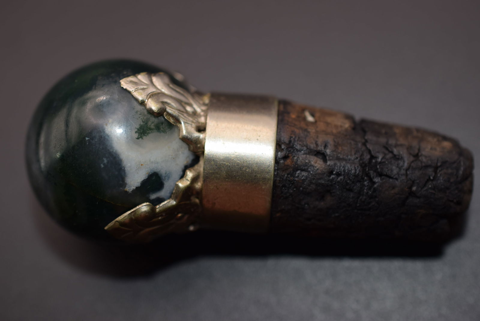 Moss Agate Stone Vintage Cork Lot# DG 793 (1 of 4)