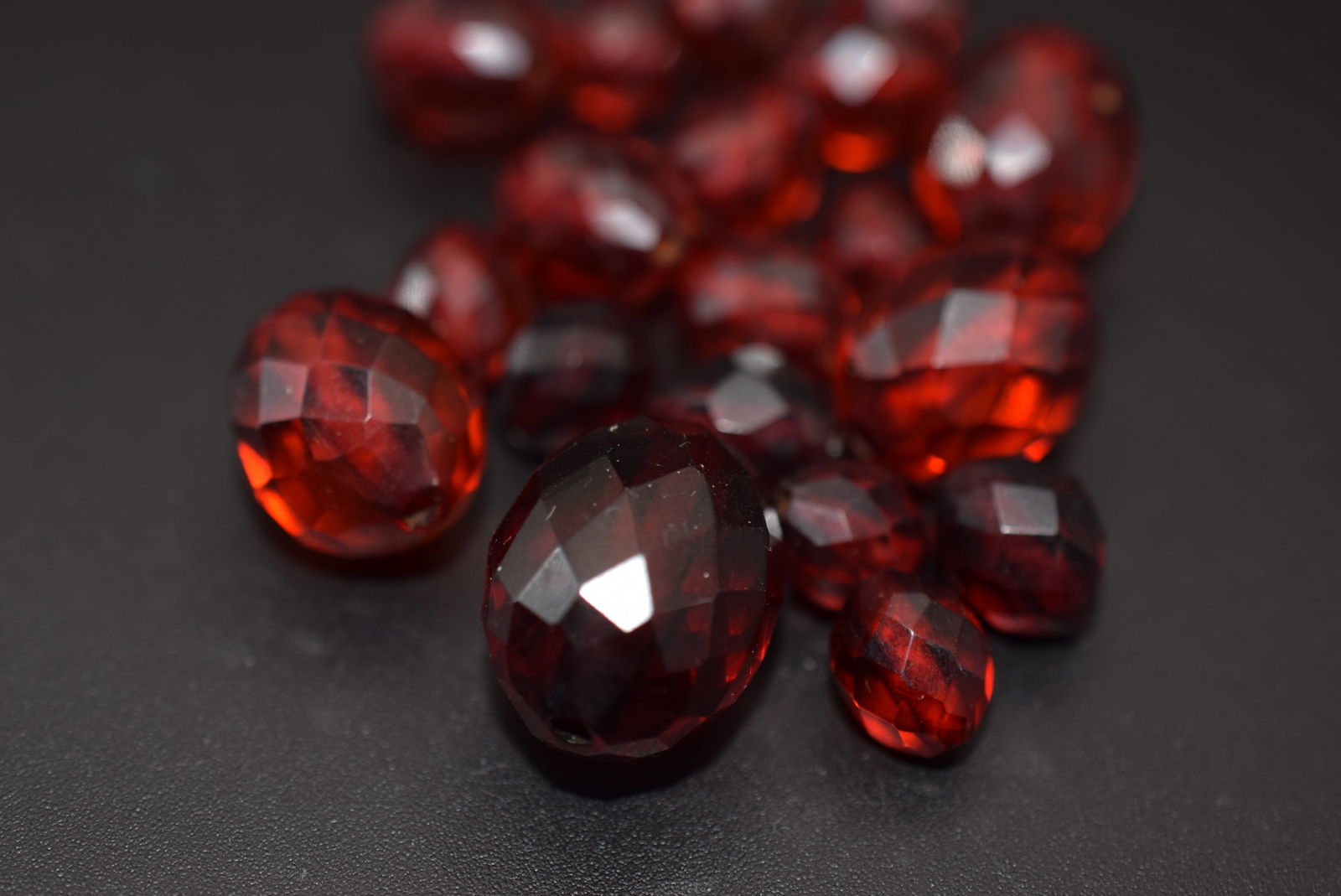 Cherry Amber Beads Faceted Loose Vintage Lot 798 (1 of 4)