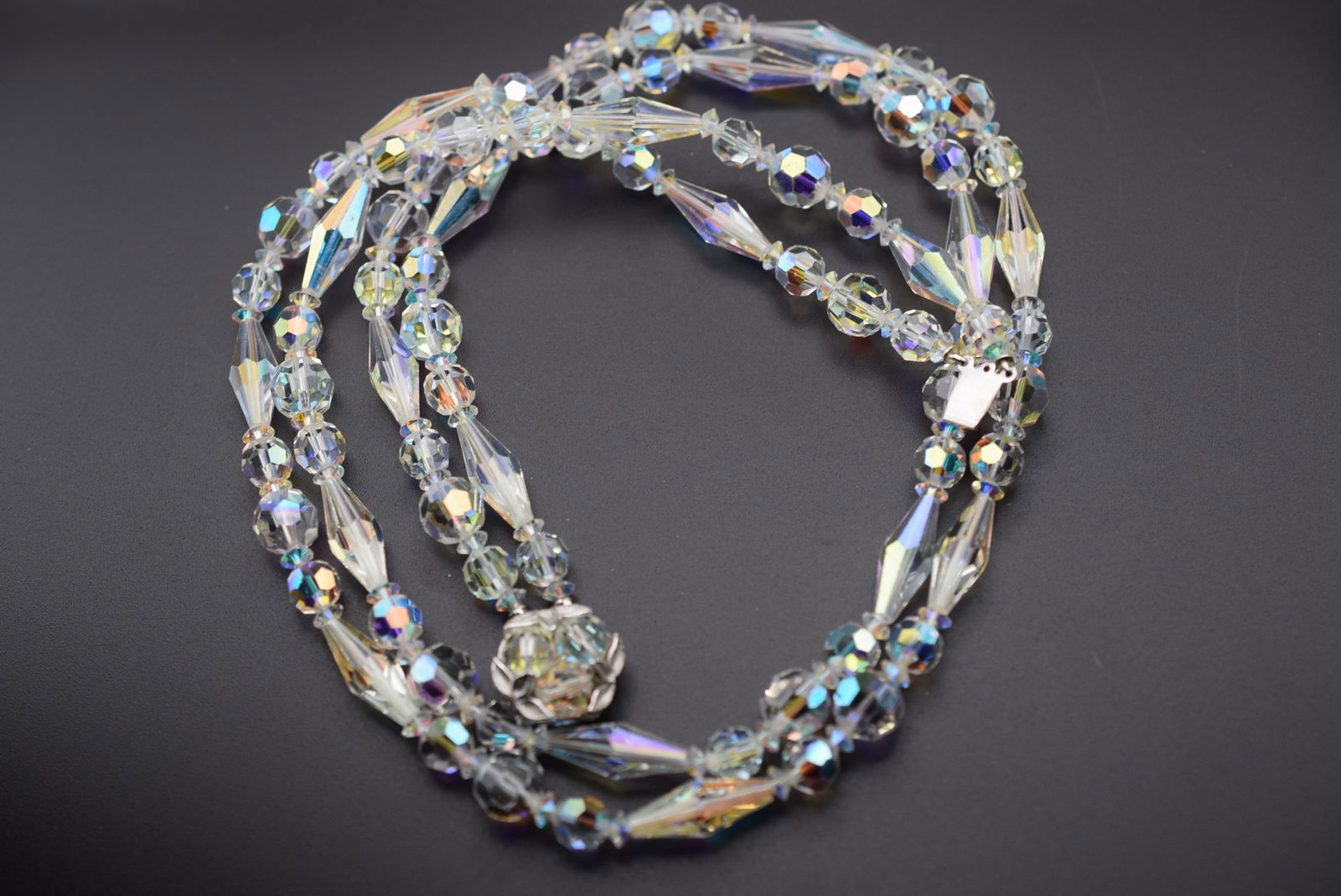 Sherman Signed Double Row Crystal Necklace Vintage Lot 813 (1 of 6)