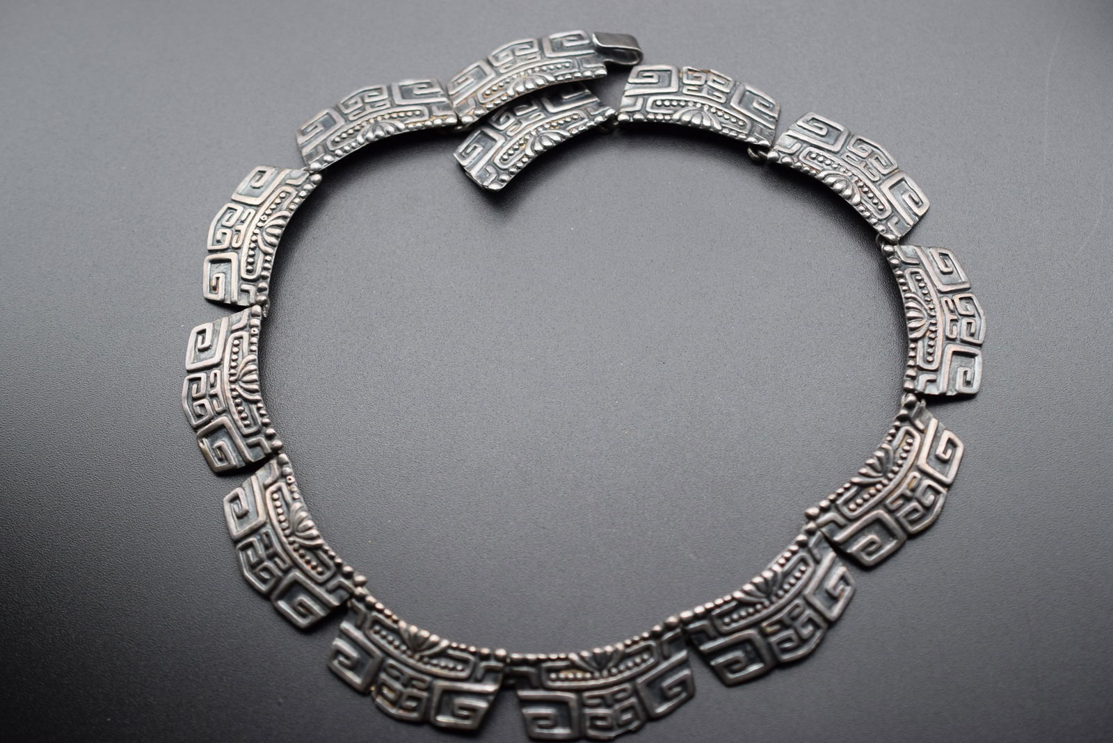 Mexico Taxco Sterling Silver 925 Vintage 1950's Necklace Signed Lot# DG 828 (1 of 6)