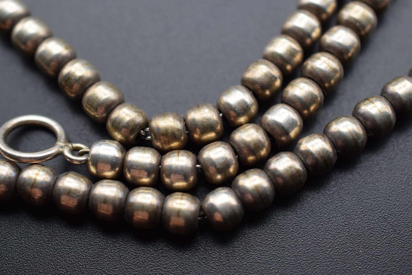 Old Pawn Sterling Silver 925 Balls on Chain Necklace Vintage Lot# DG 835 (1 of 3)