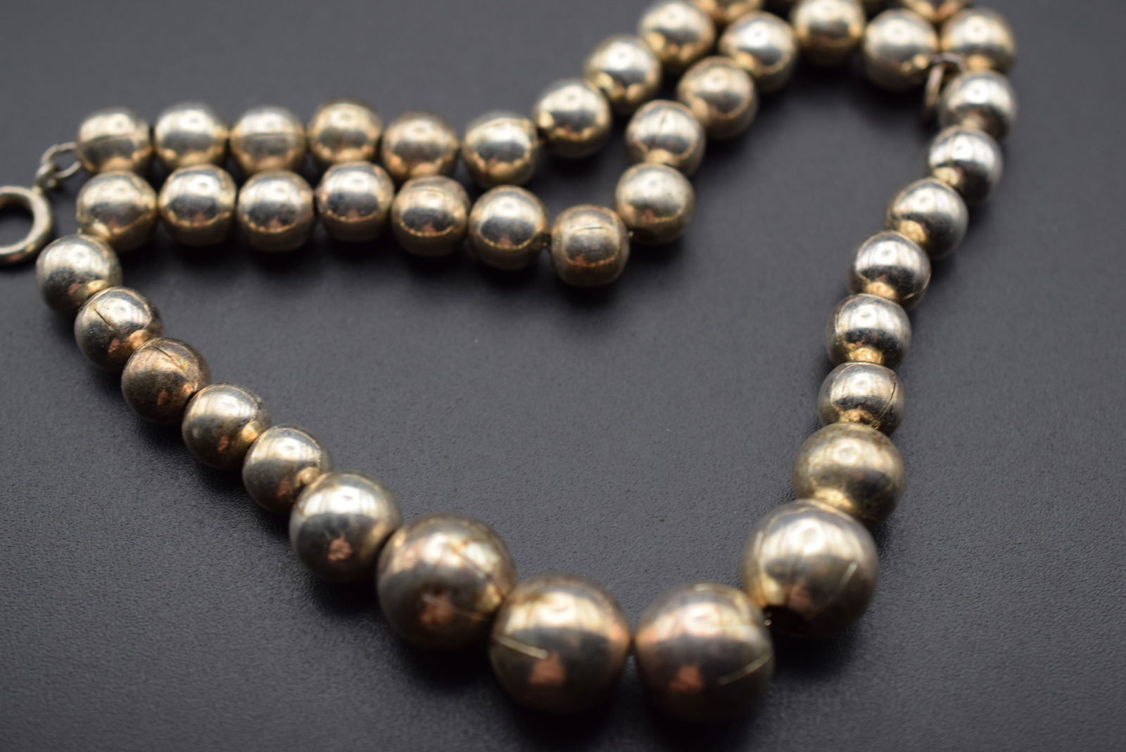 Sterling Silver Balls Necklace Vintage Lot# DG 841 (1 of 3)