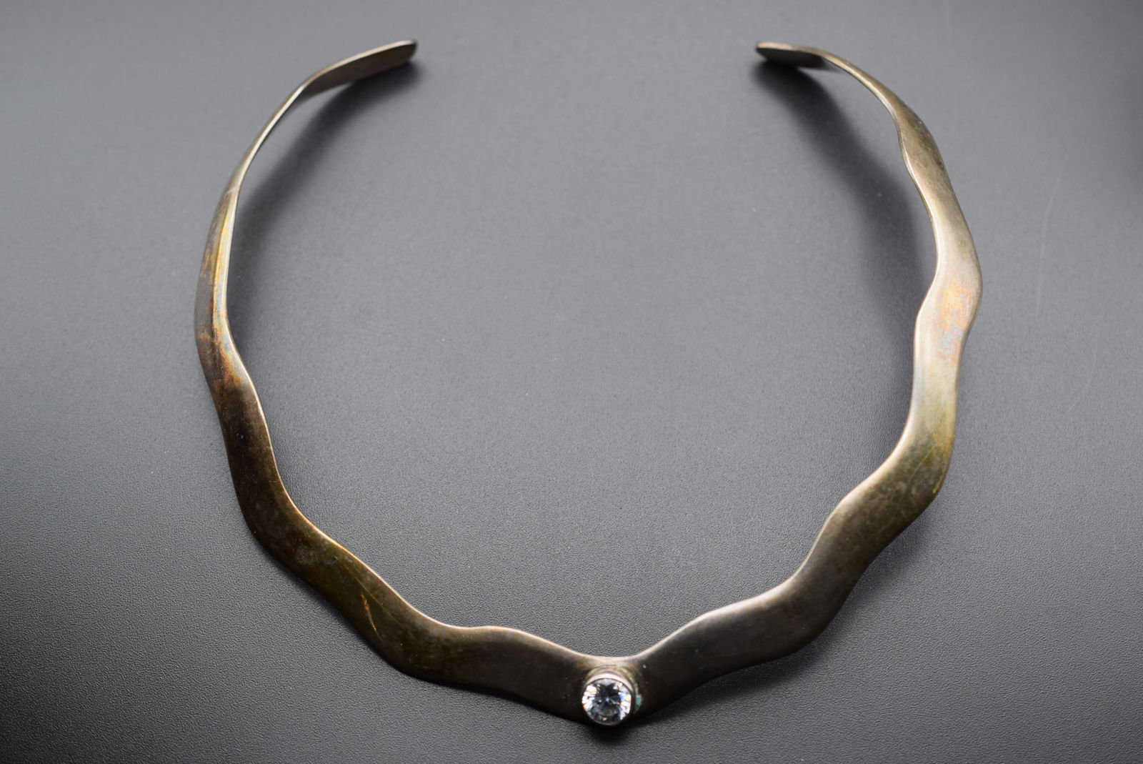 Mexico TM-11 Sterling Silver 925 Vintage Rigid Necklace Lot# DG 845 (1 of 5)