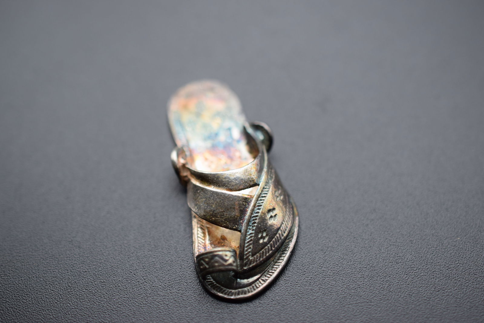 Thong Shoe Sandal Sterling Silver 925 Charm Pendant Lot 849 (1 of 2)