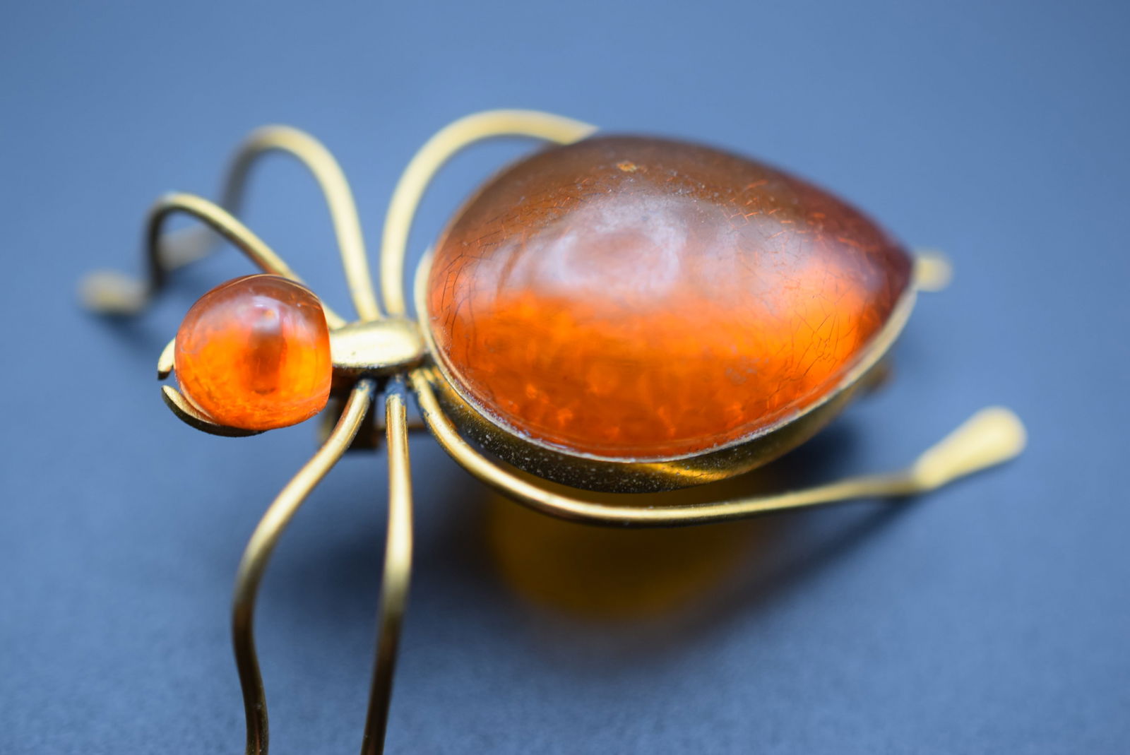 Spider Amber Brooch Pin Vintage Lot 879 (1 of 8)