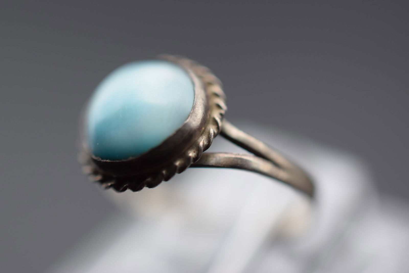 Larimar Sterling Silver 925 Ring Size 4 Lot# DG 958 (1 of 3)