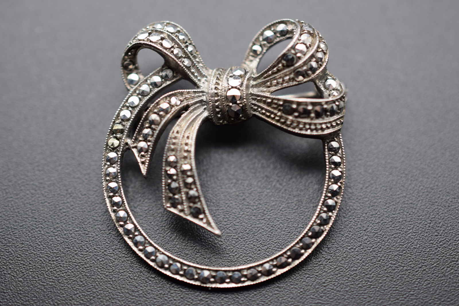 Birks Sterling Silver 925 Marcasite Brooch Pin Vintage Lot# DG 962: Birks Sterling Silver 925 Marcasite Brooch Pin Vintage measures 1 1/4" x 1 1/4" weighs 6.34 grams signed on the back Birks Sterling