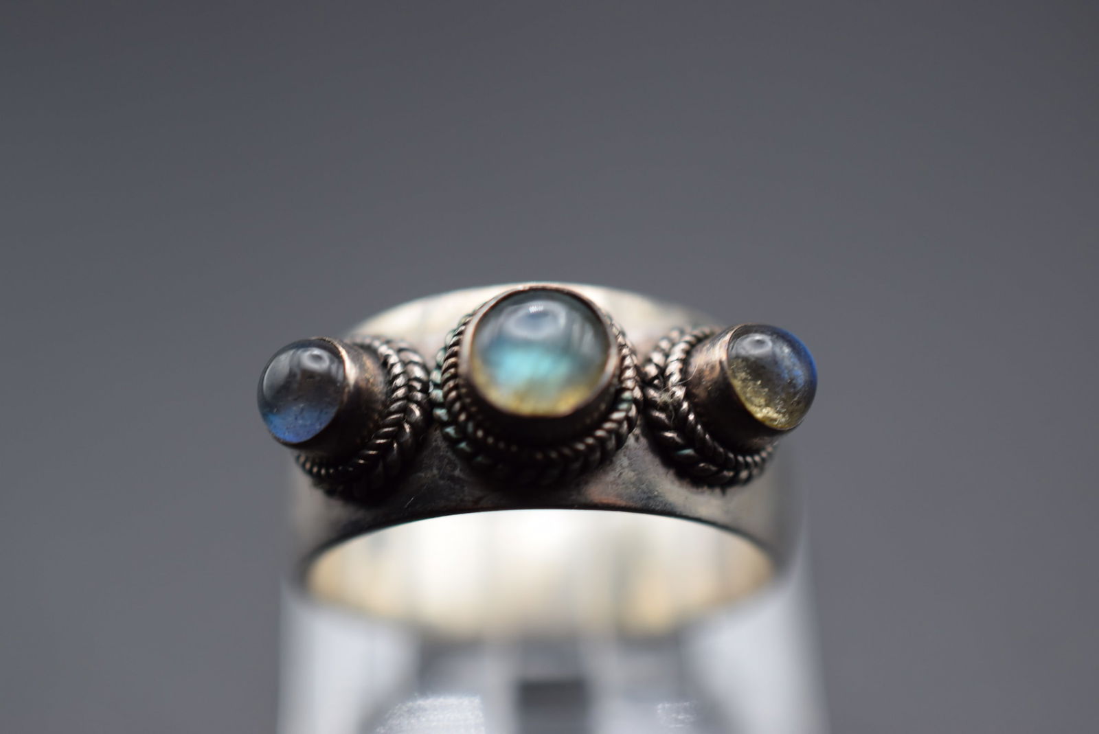Labradorite Sterling Silver 925 Vintage Ring Size 7 Lot# DG 972 (1 of 5)