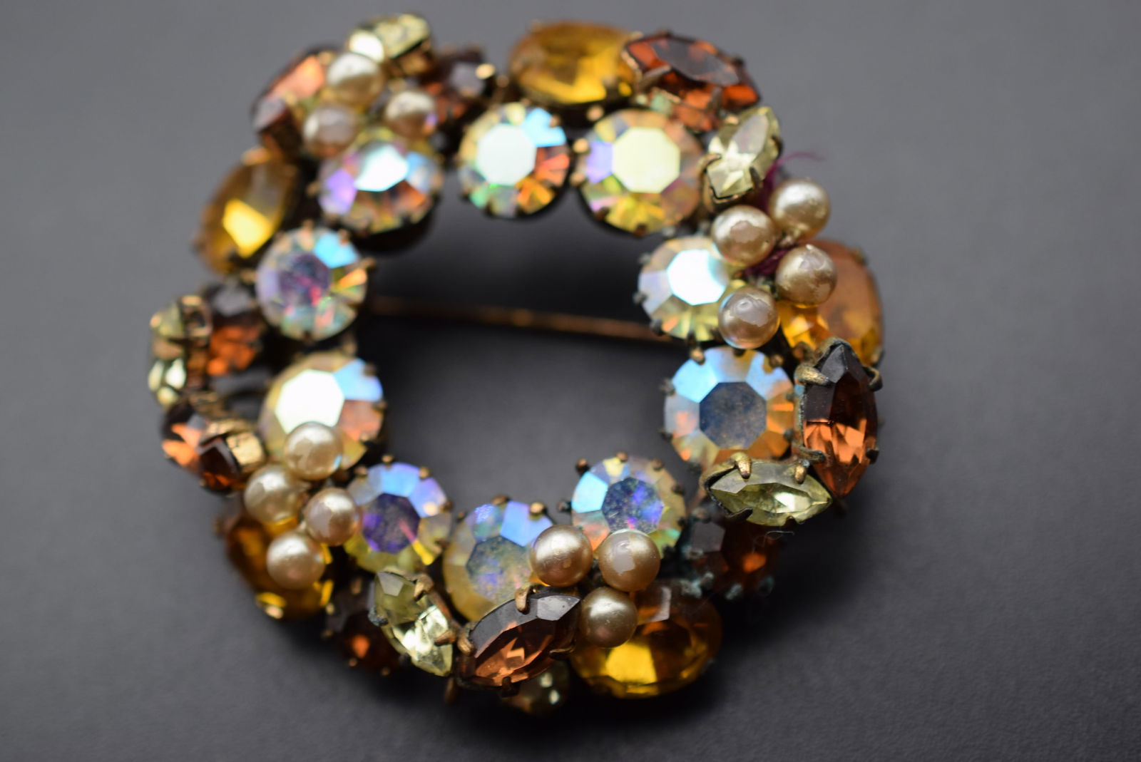 1940's Rhinestone Vintage Brooch Pin Lot# DG 986 (1 of 2)