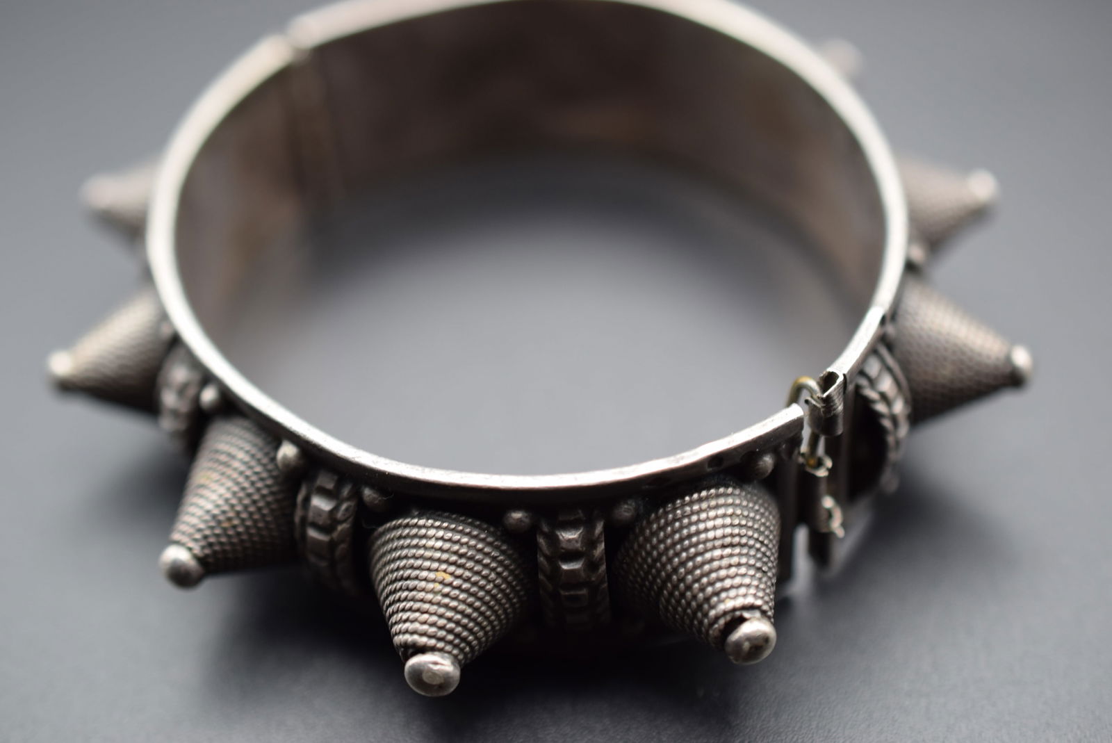 Spike Punk Silver Sterling 925 Vintage Bracelet Lot# DG 1054 (1 of 5)