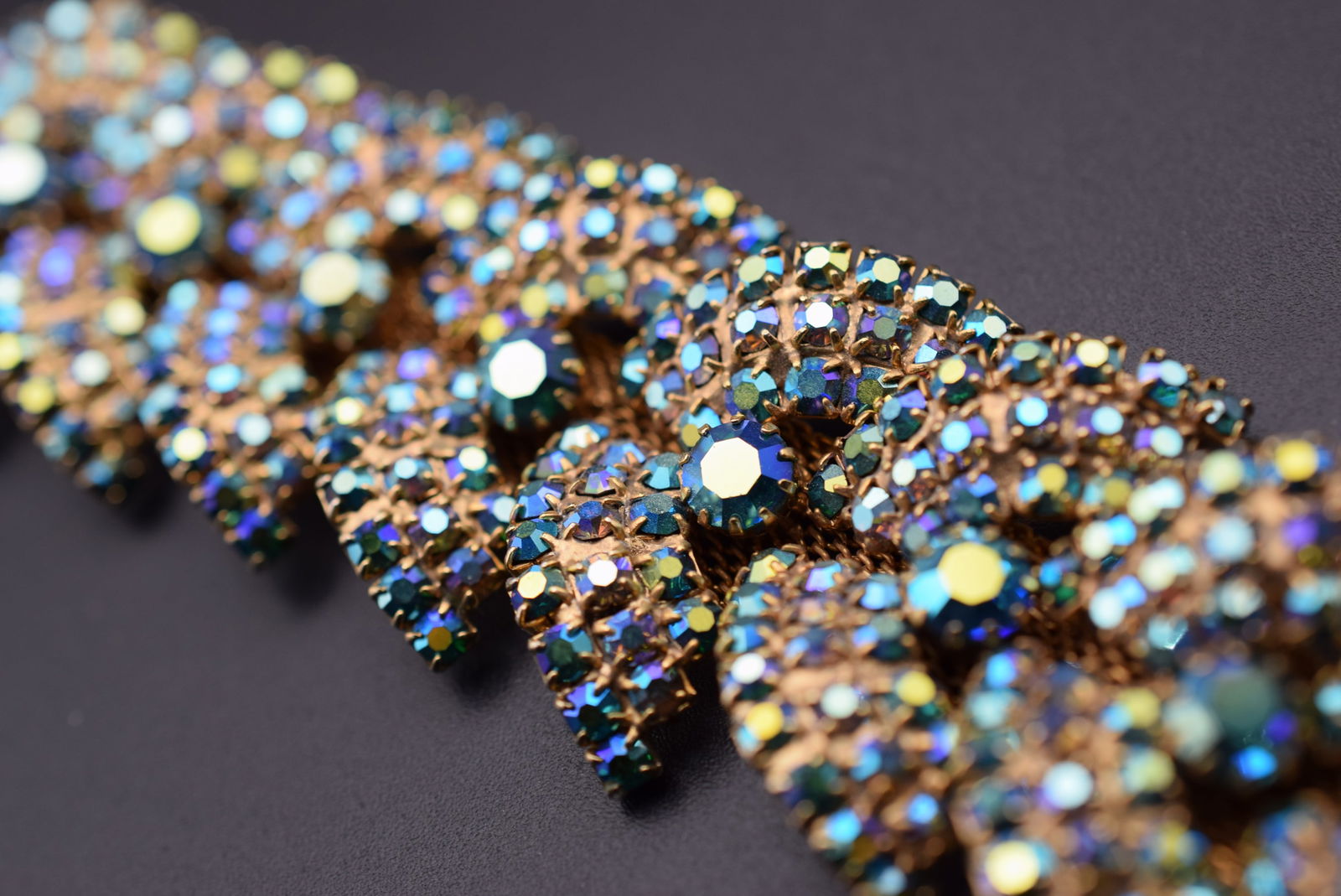 Rhinestone 1940's Huge Bracelet Vintage Lot# DG 1073 (1 of 7)