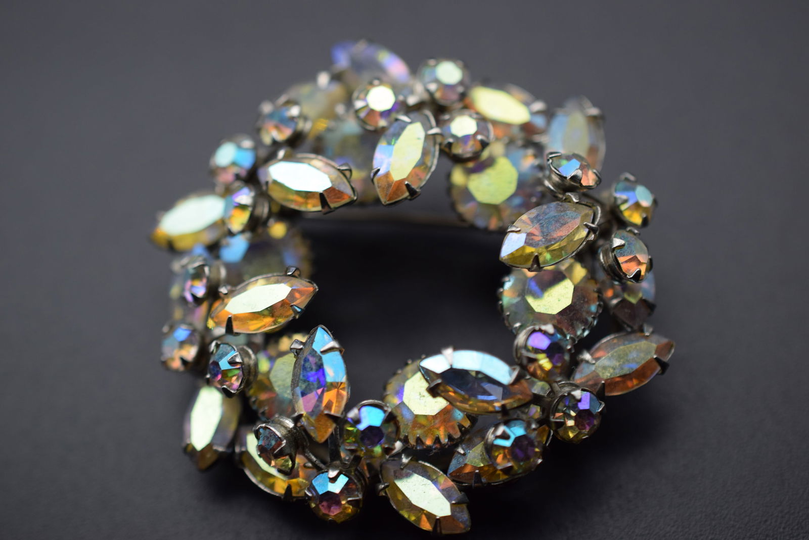 1940's Rhinestone Brooch Pin Vintage Lot 1098 (1 of 2)