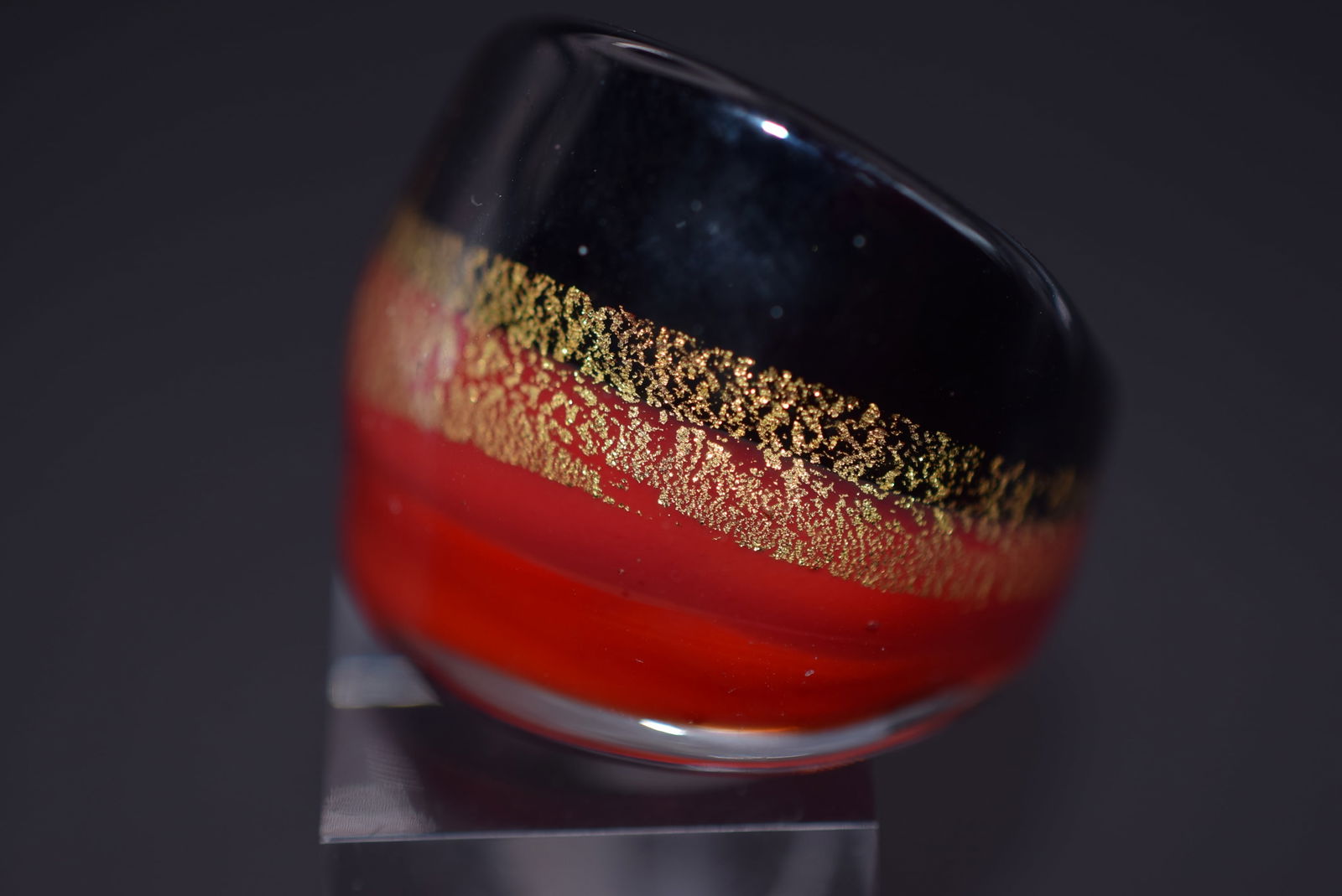 Wow Murano Art Glass Ring size 8.5 Lot 1119 (1 of 4)