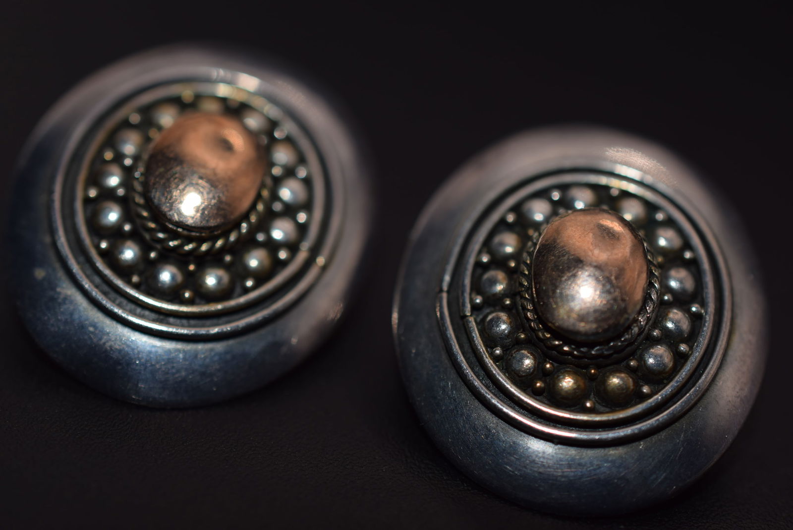 Middle Eastern Sterling Silver 925 Pierced Earrings Lot 1120 (1 of 3)