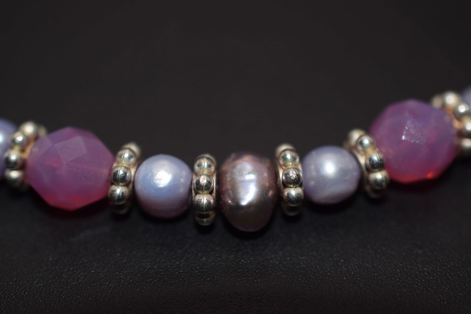 Genuine Pearl Sterling Silver 925 Crystal Necklace Lot 1133 (1 of 4)