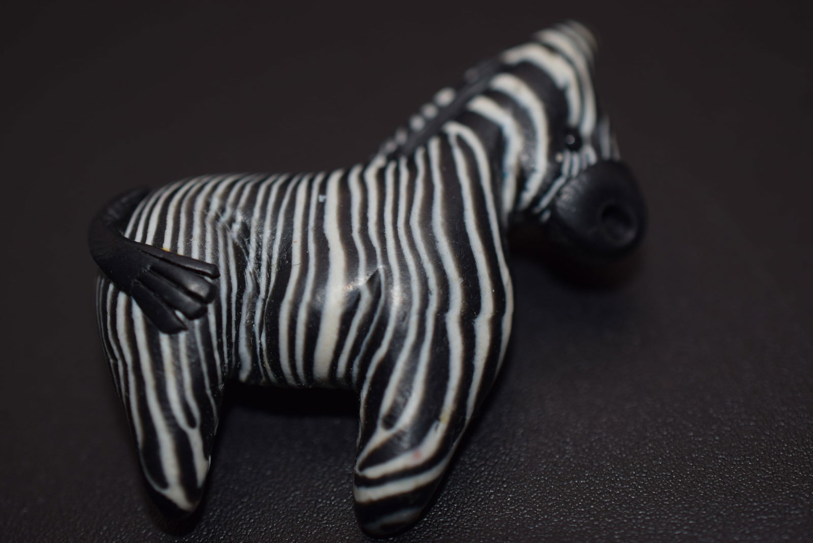 Love Zebras? Fimo Zebra ! Puffy Cuteness Brooch Pin Lot 1136 (1 of 2)
