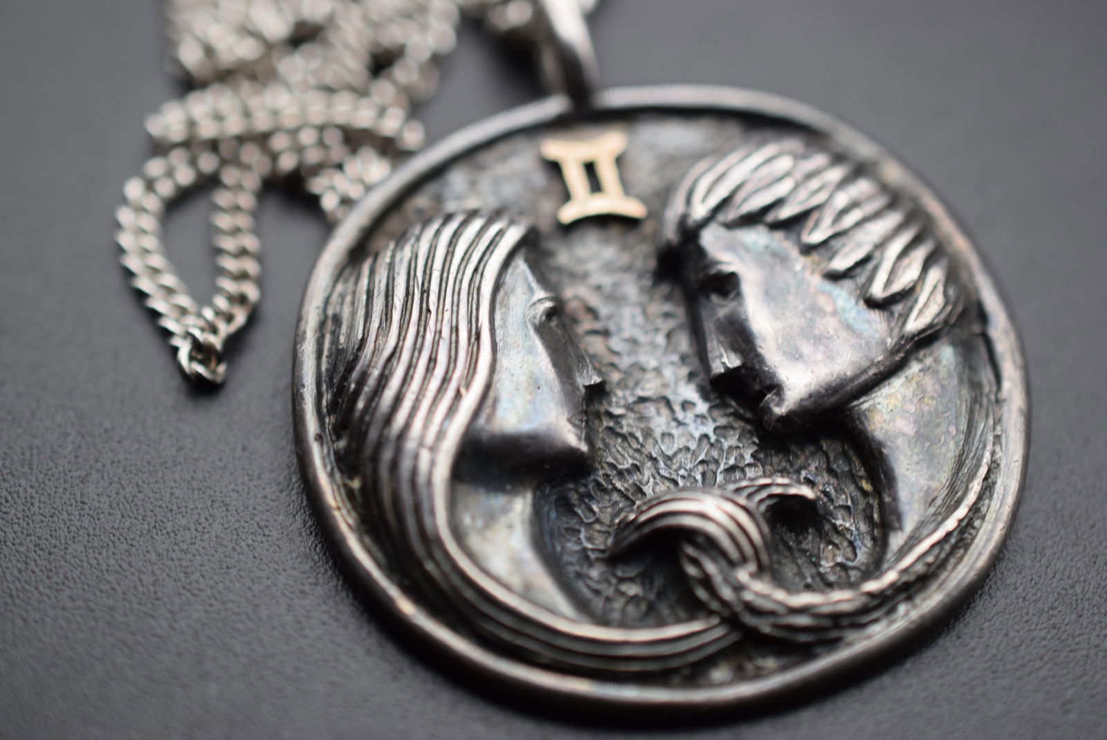 Sterling R.Koch Male Female Man Woman Pendant Necklace 1970's Lot 1142 (1 of 4)