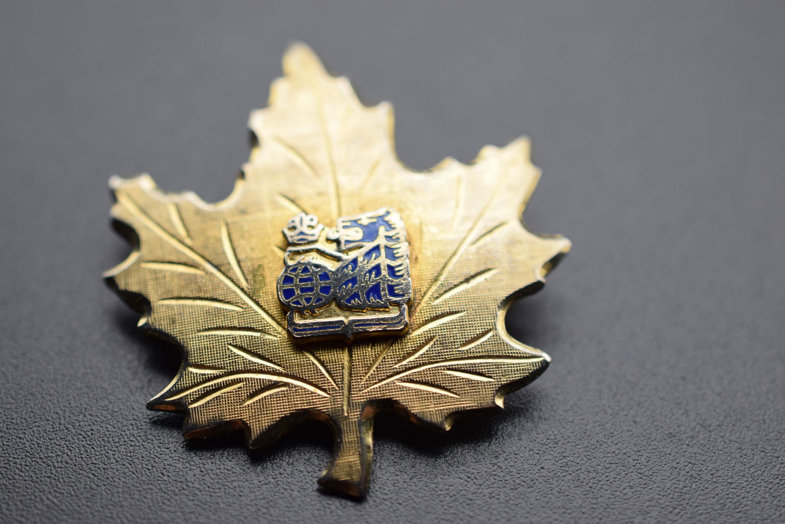 RBC Royal Bank Canada Maple Enamel Brooch Pin Vintage Lot# DG 1148 (1 of 2)