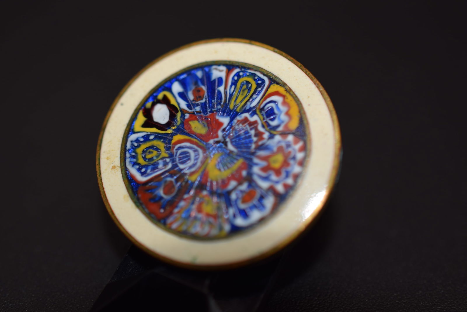 Edwardian Millefiori Enamel Scatter Brooch Pin Vintage Lot 1200 (1 of 2)