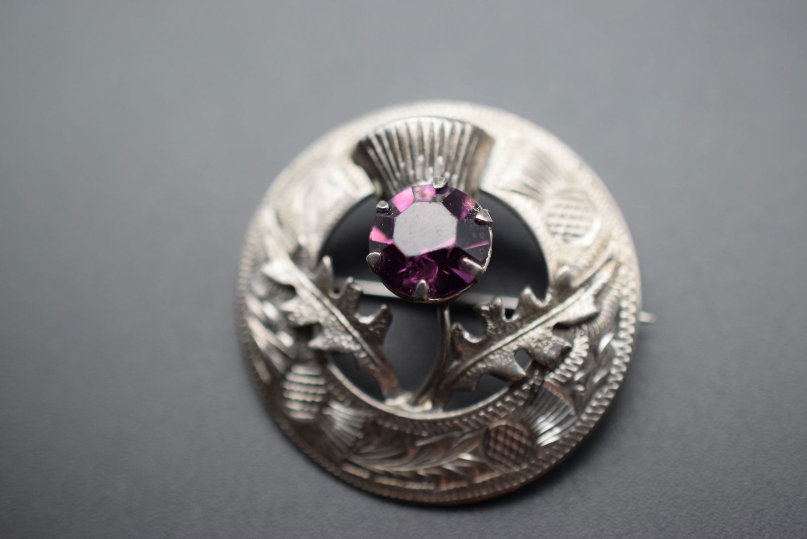 WBS Sterling Celtic Thistle Brooch Pin Vintage Signed Lot# BE 108: WBS Sterling Celtic Thistle Brooch Pin Vintage Signed weighs 8.77 grams measures 1 3/8" in diameter