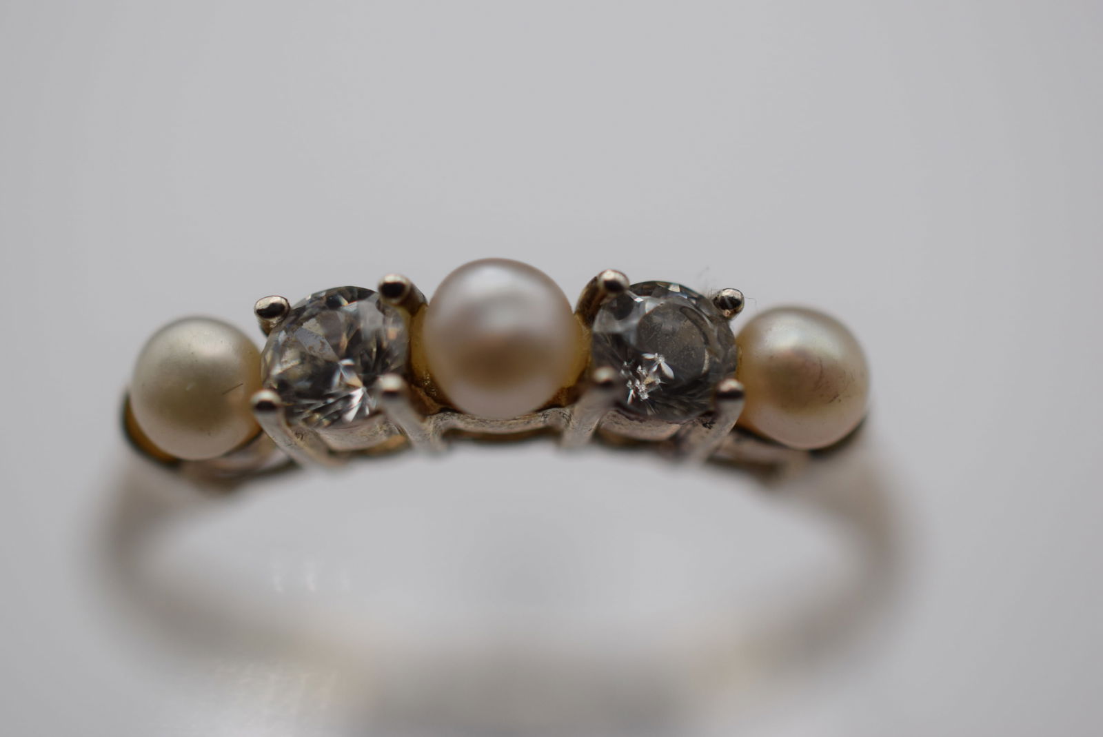 Sterling Silver 925 Pearl Vintage Ring Size 10 Lot EH 131 (1 of 2)