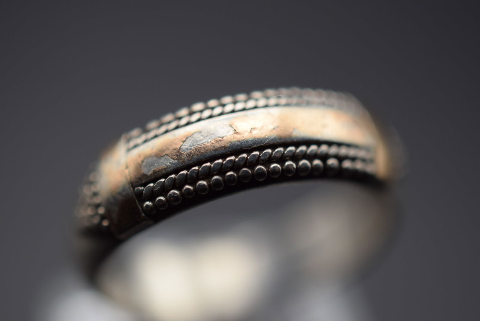 Raised Dots Sterling Silver 925 Repouse Ring Size 8 Lot EH 193 (1 of 2)