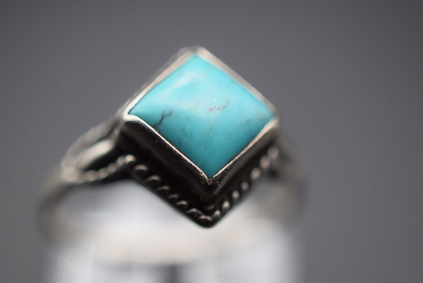 Turquoise Sterling Silver 925 Ring Size 10 Lot EH 228 (1 of 2)