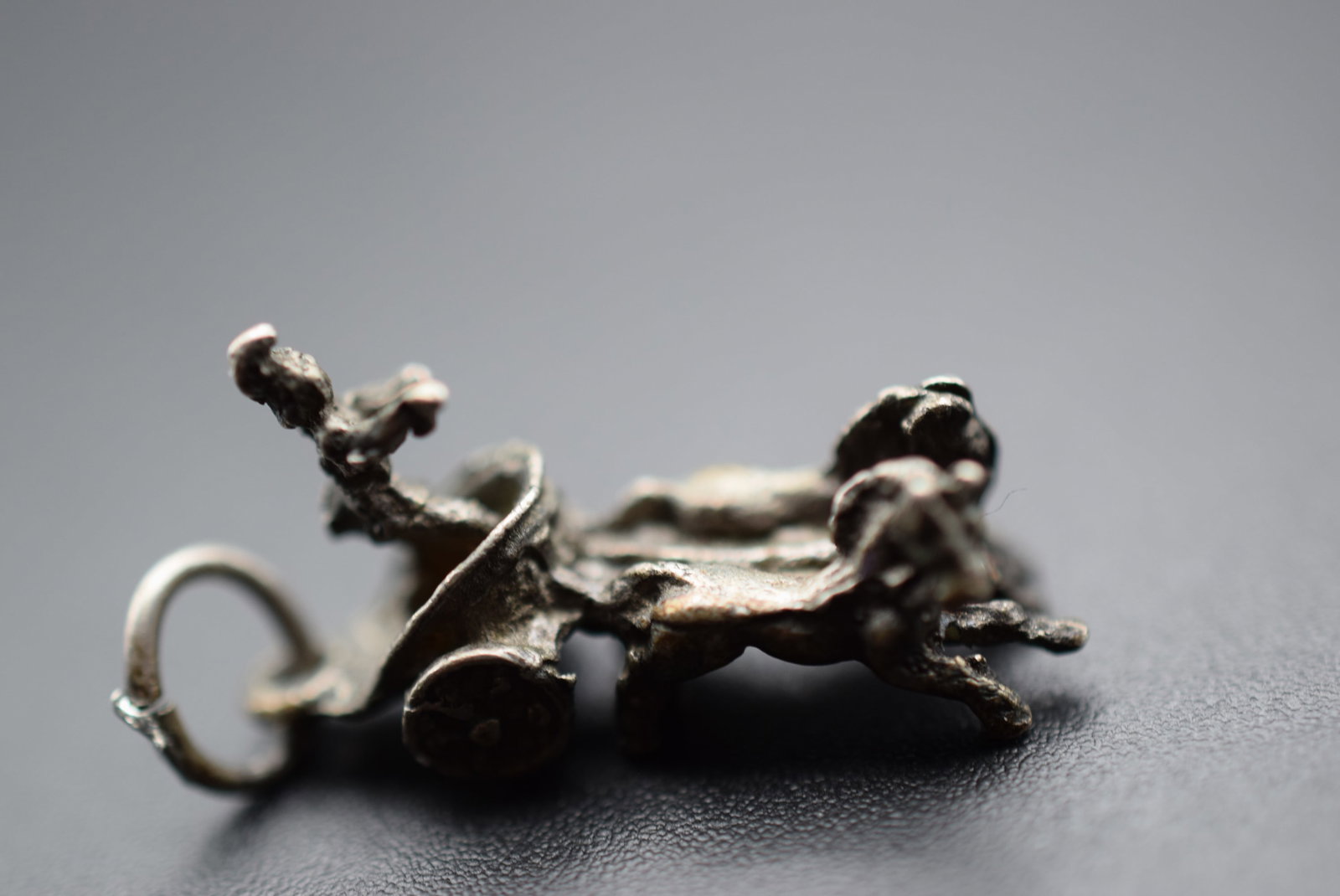 Chariots Charm Pendant Silver 800 Sterling Lot EH 318: Chariots Charm Pendant Silver 800 Sterling measures 1" x 1/2" signed 800 weighs 4.12