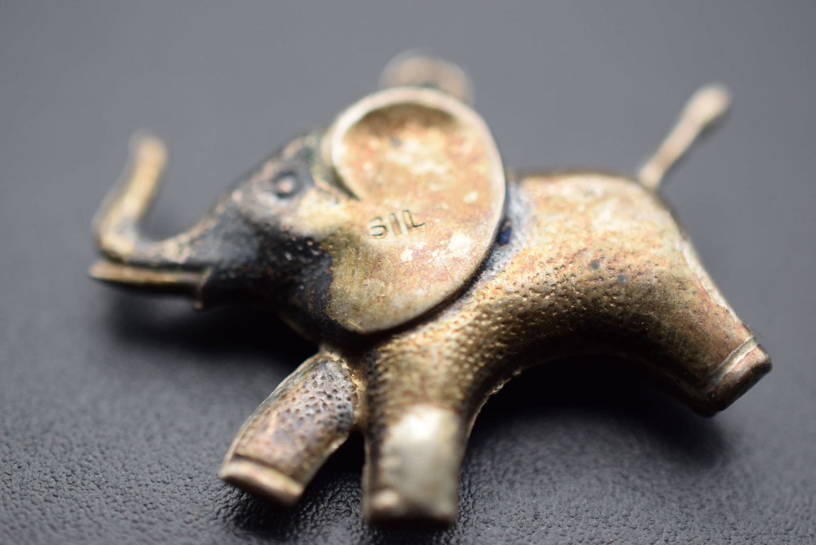 Dumbo Puffy Elephant Charm Pendant Sterling Silver 925 Lot EH 323 (1 of 2)