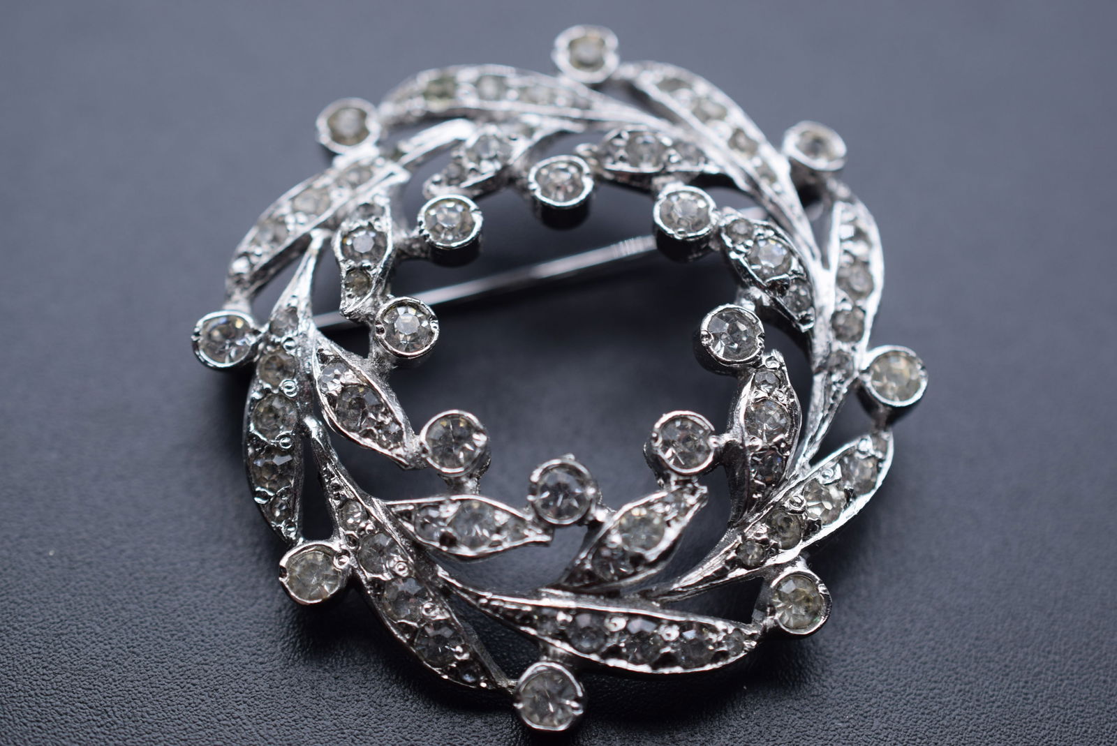 Rhinestone Diamante Brooch Pin 1940's Vintage Lot EH 399 (1 of 2)