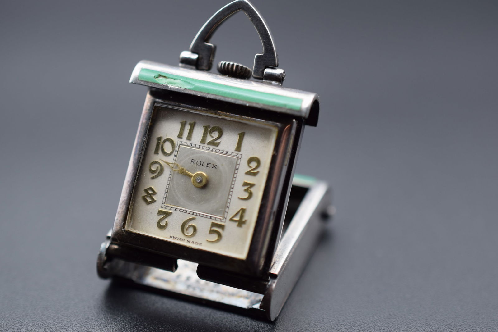 ROLEX 1925 Travel Rolex Watch Vintage Working Well Enamel 925 Sterling Lot EH 581 (1 of 5)