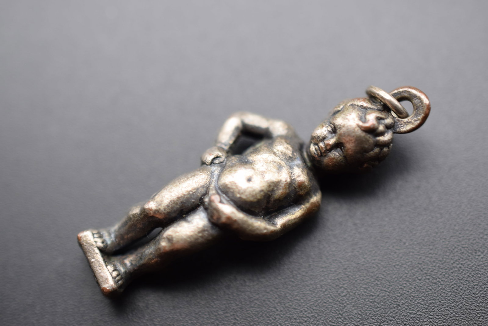 Cherub Baby Boy Naked Pendant Lot EH 592: Cherub Baby Boy Naked Pendant measures 1 7/8" x 5/8" unsigned