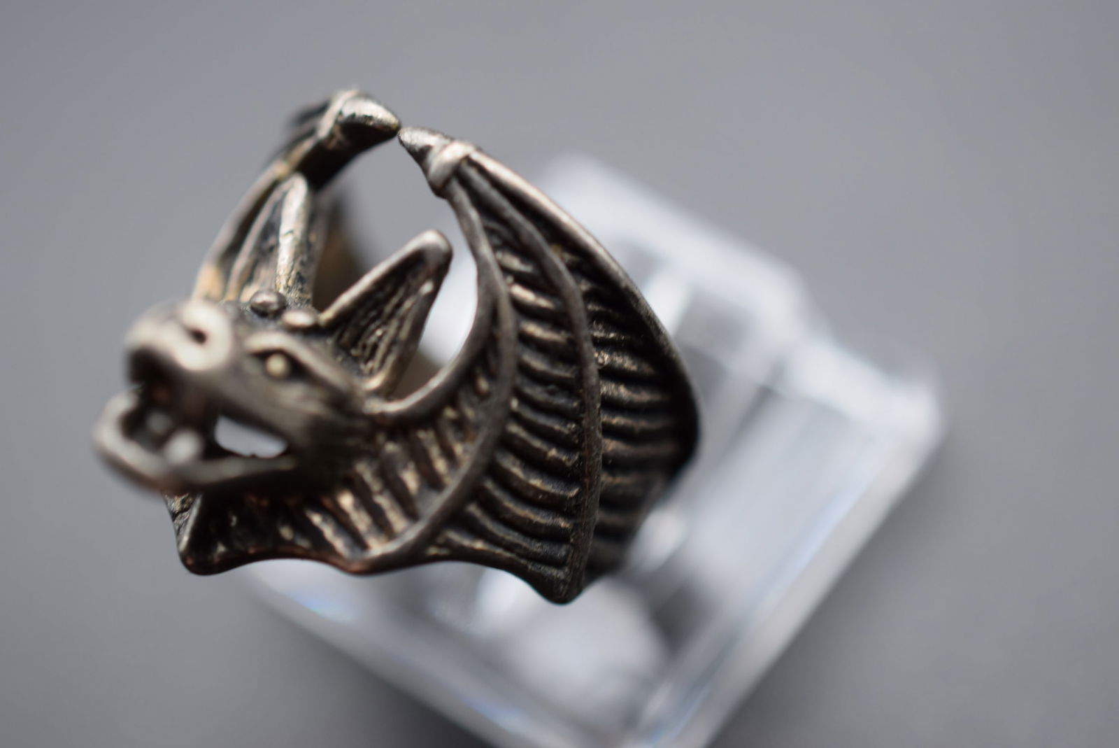 Sterling Silver 925 Vintage Bat Ring Size Lot EH 642: Sterling Silver 925 Vintage Ring Size