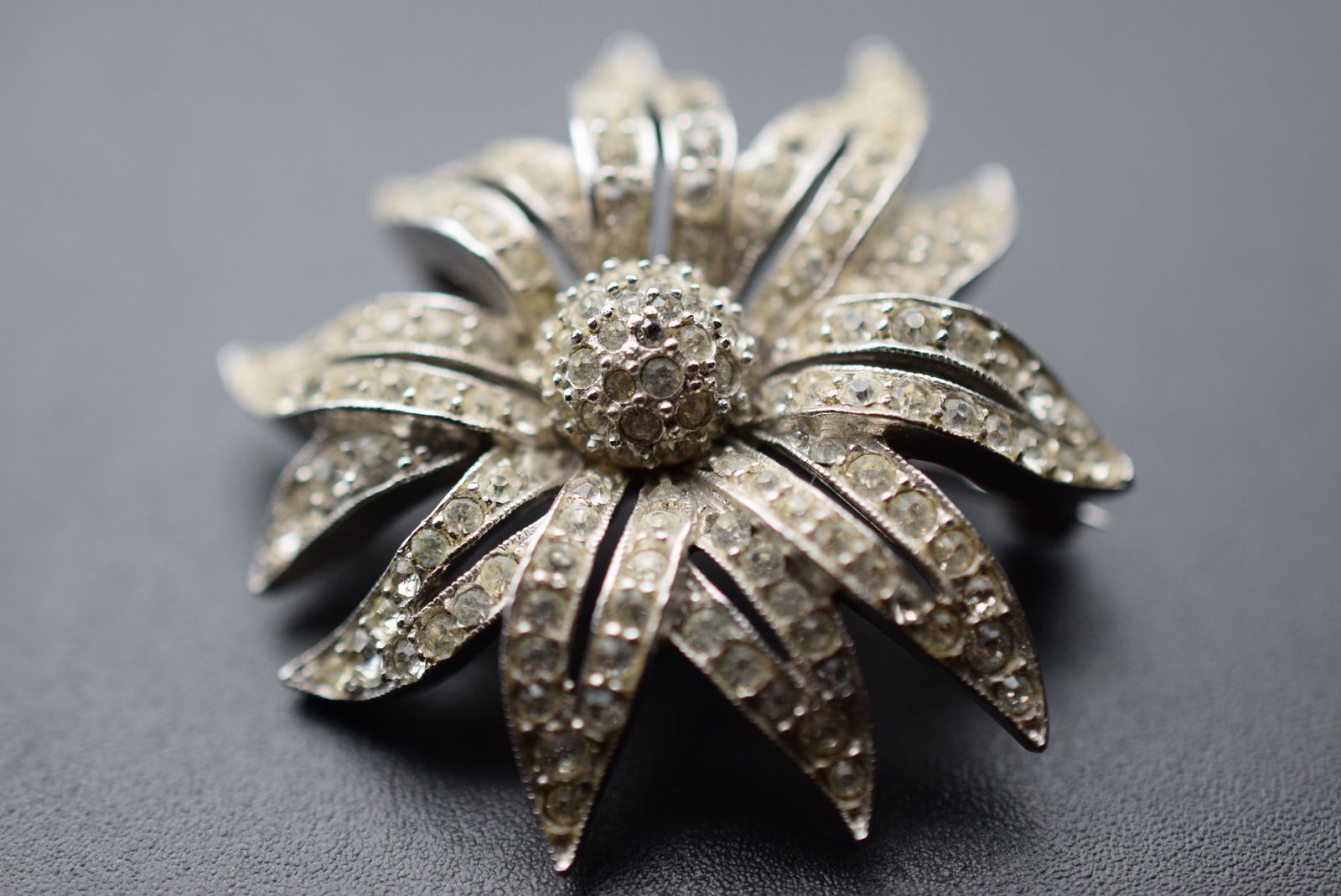 Boucher for Avon Magnificent Pave Rhinestone Flower Vintage Brooch Pin Lot EH 690: Boucher for Avon Magnificent Pave Rhinestone Flower Vintage Brooch Pin measures 1 5/8" in diameter numbered 8778 signed Avon clearly the work of Boucher no less