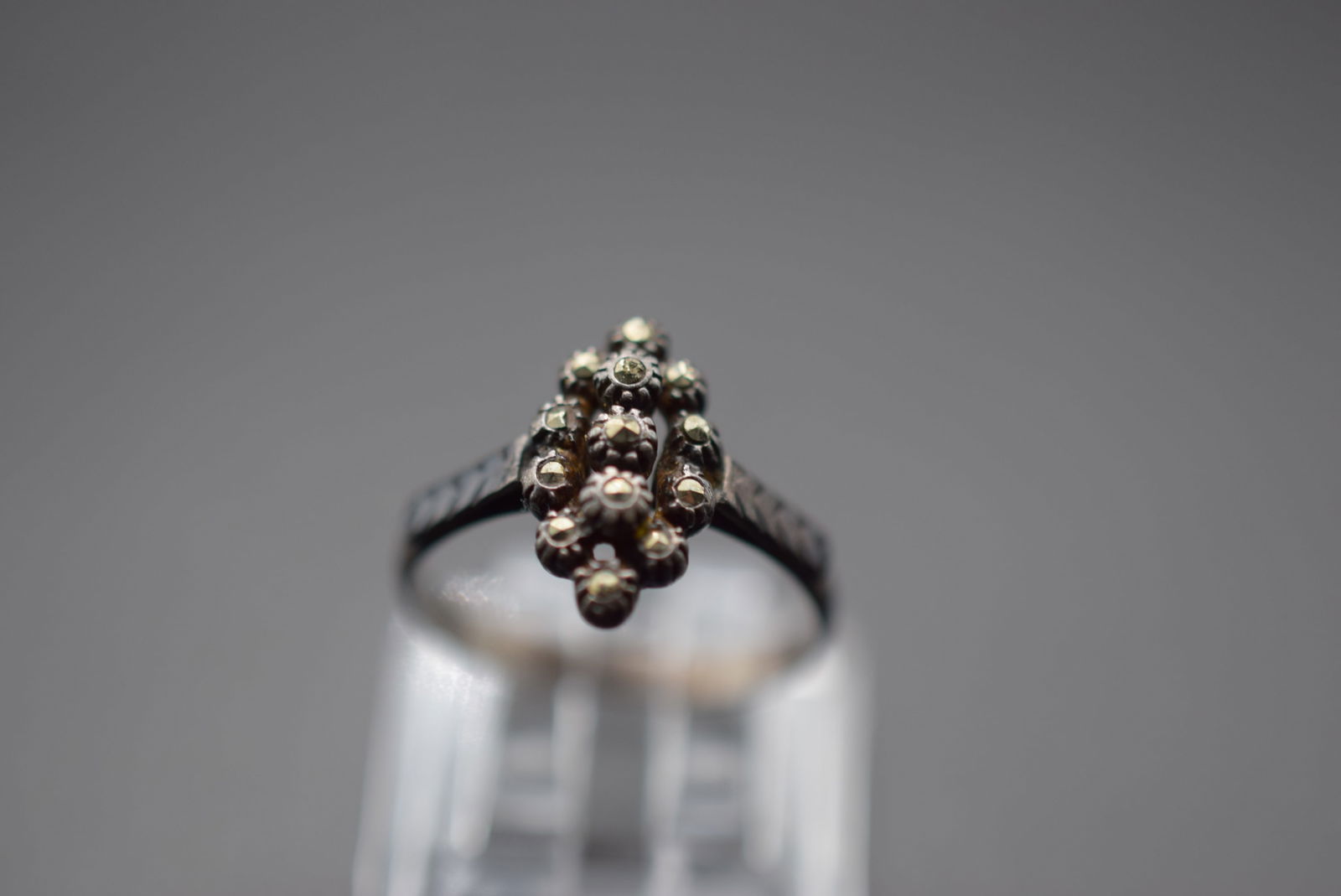 Marcasite Old Sterling Silver 925 Vintage Ring Size 7 Lot EH 718 (1 of 2)