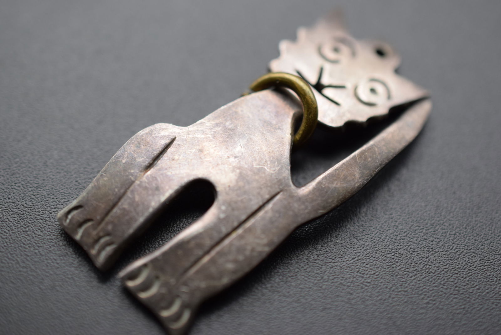 Crazy Mexico Cat Sterling Silver 925 Pendant Vintage Lot EH 771 (1 of 3)