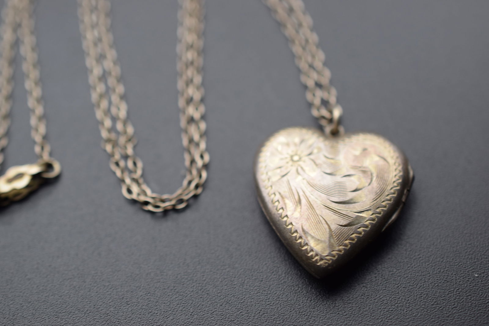 Vintage Burkhardt Birks Sterling Locket Necklace Lot EH 798 (1 of 4)